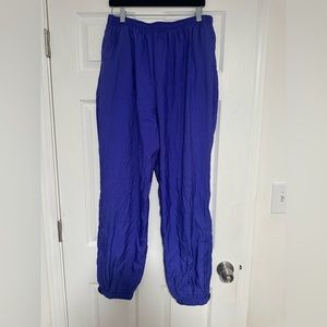 Vintage Columbia Womens Windbreaker Track Pants Purple Nylon Size XL